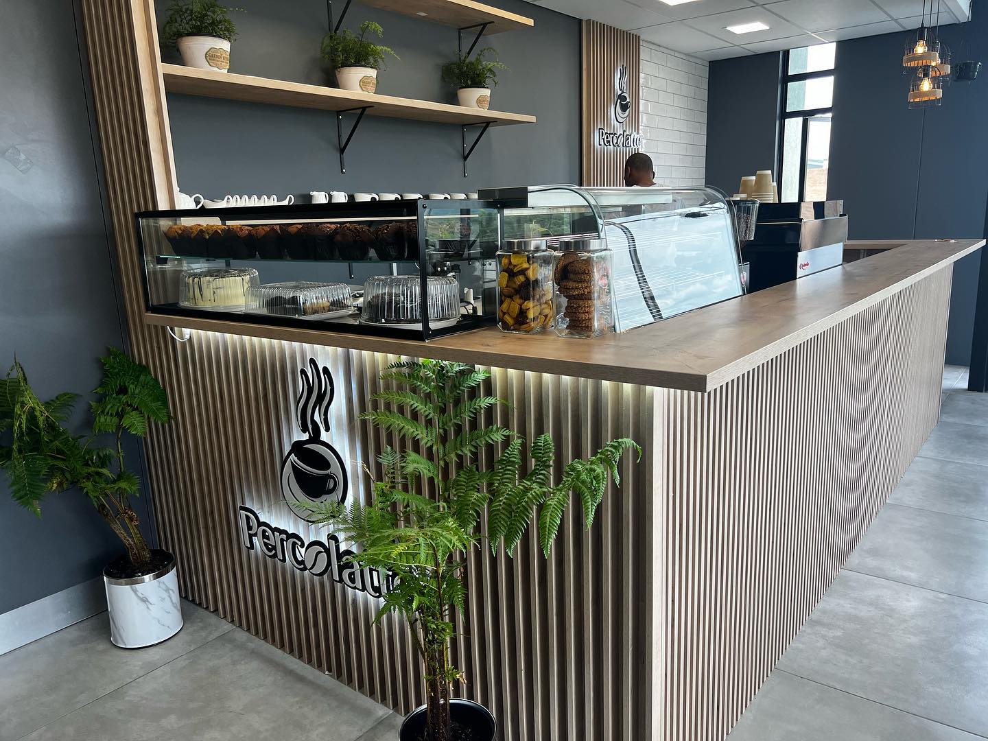 The Percolatte café counter