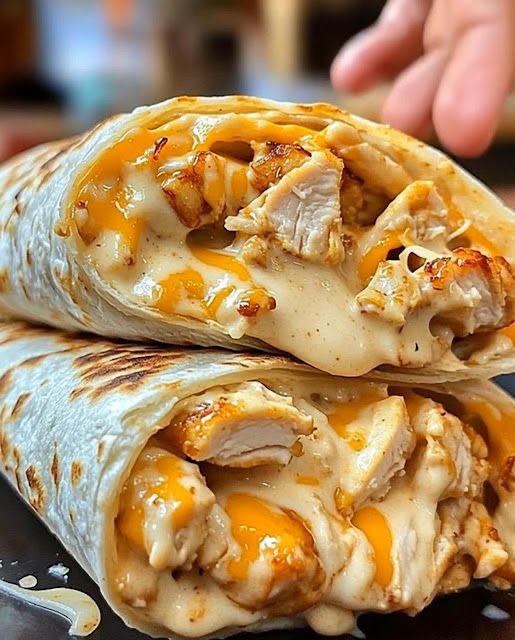 A cheesy chicken wrap from the Percolatte menu